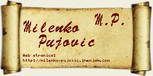 Milenko Pujović vizit kartica